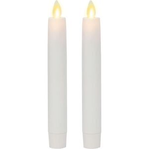 Luminara Flameless Battery Operated Flickering Flame Candle, 0.87"x6.75" - White